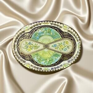 Daher Decorated Ware Tin Tray-England-Rococo Revival-Fan-Romantic-Courting-Wall